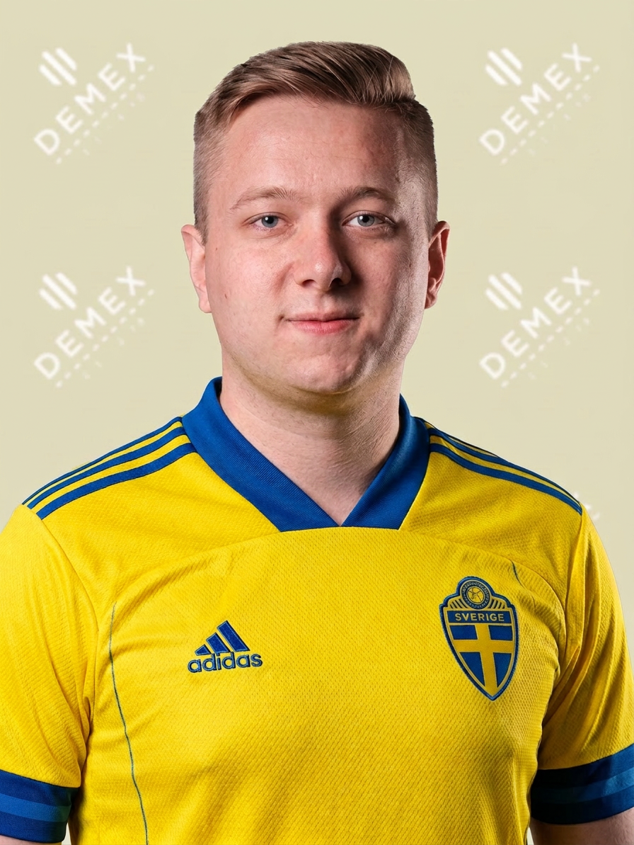Jayson Malmström i Sverigetröja