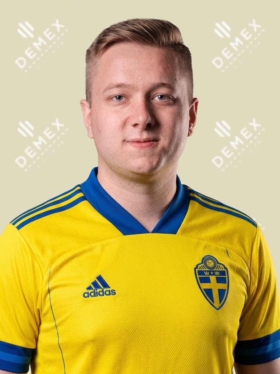 Jayson Malmström i Sverigetröja