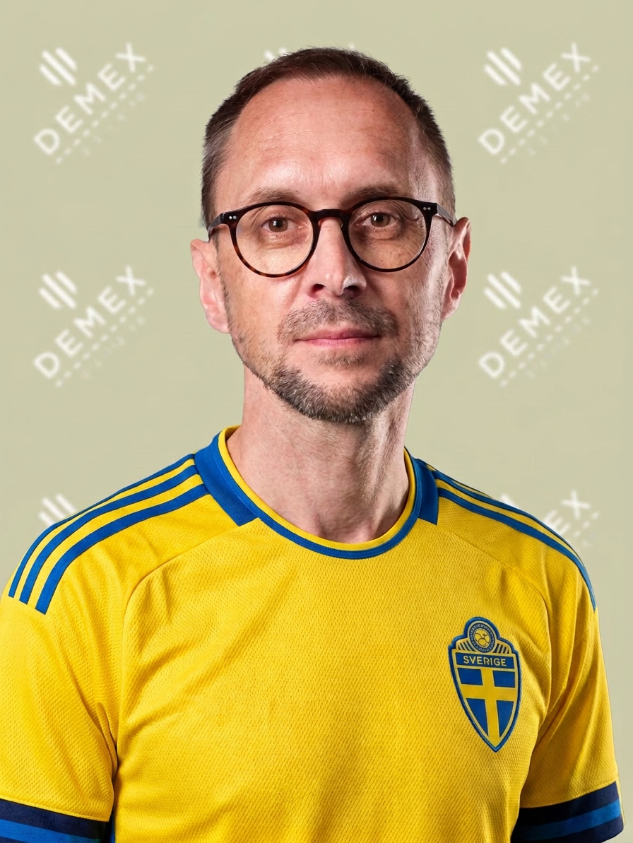Wojtek Wisniewski i Sverigetröja